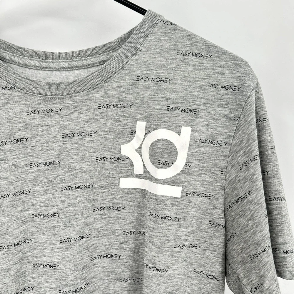 Nike KD Easy Money Dri-FIT T-Shirt Medium Gray Kevin Durant Basketball Athletic‎